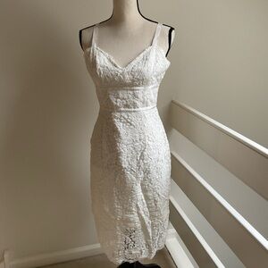 Elegant White Lace Dress